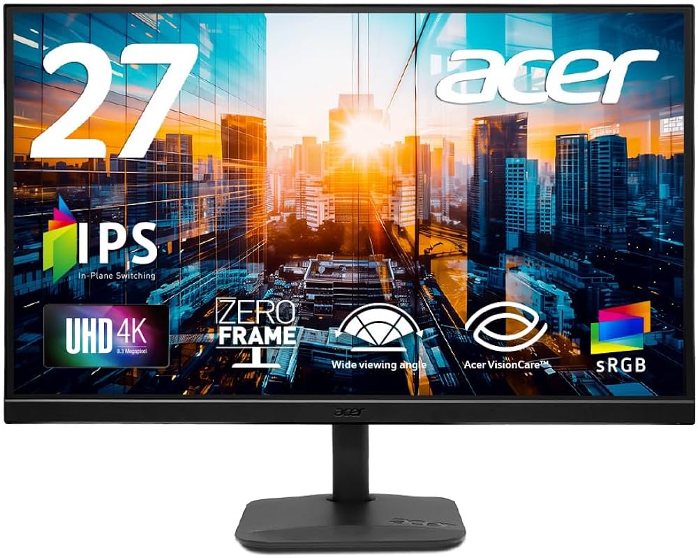 Amazon.co.jp: Acer モニター 27インチ 4K UHD 非光沢 IPS sRGB 99