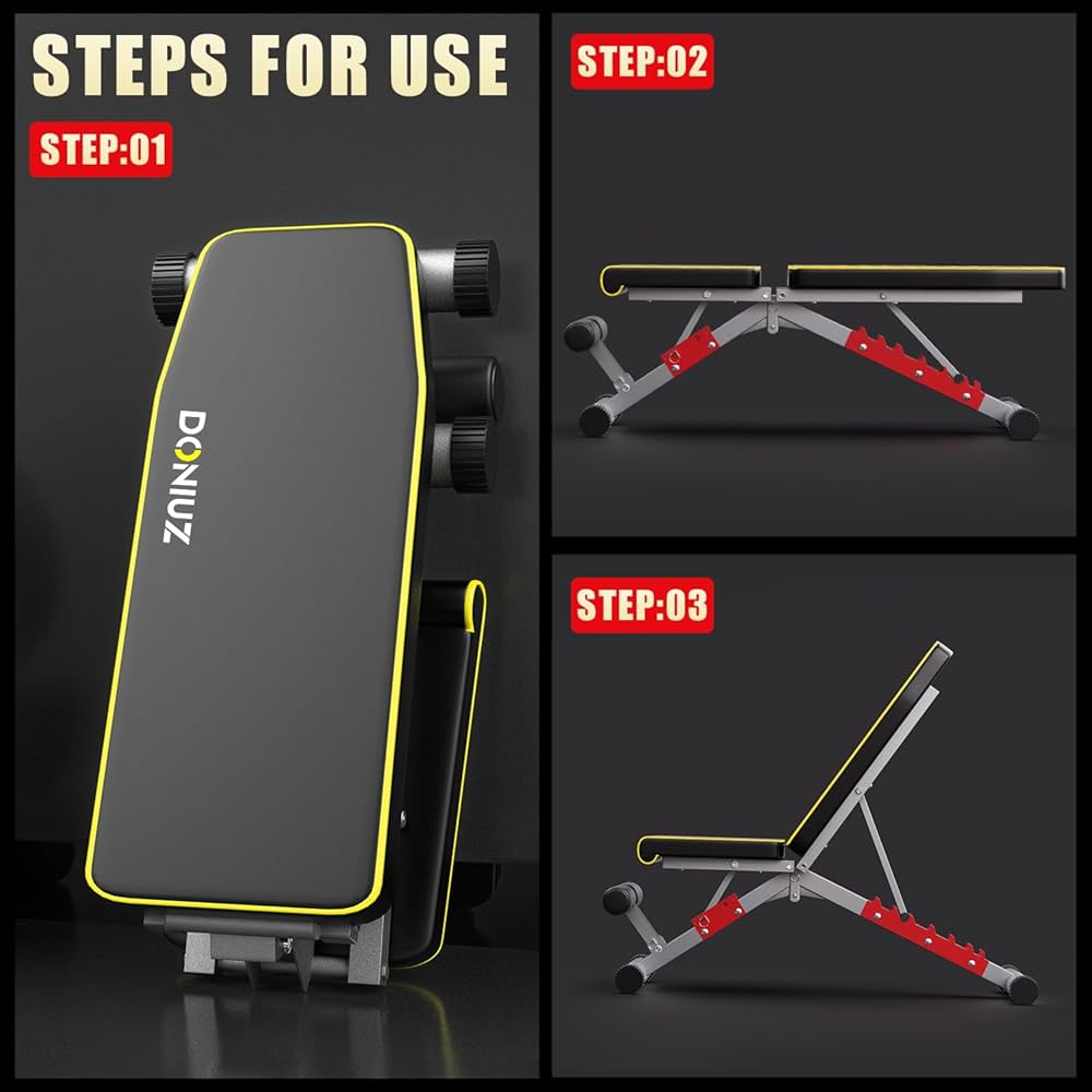 Amazon.co.jp: DONIUZ ウェイトベンチ 調節可能なワークアウトベンチ