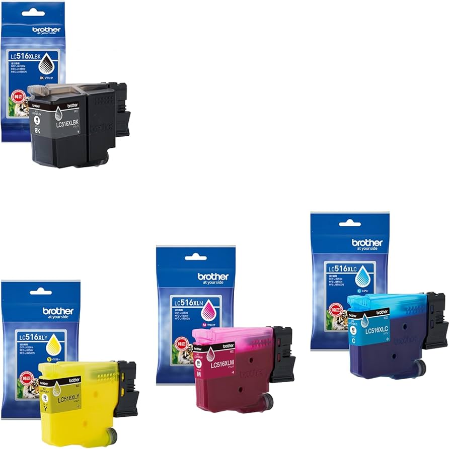 Amazon.co.jp: 【純正品 4色セット】 ブラザー 大容量 インク