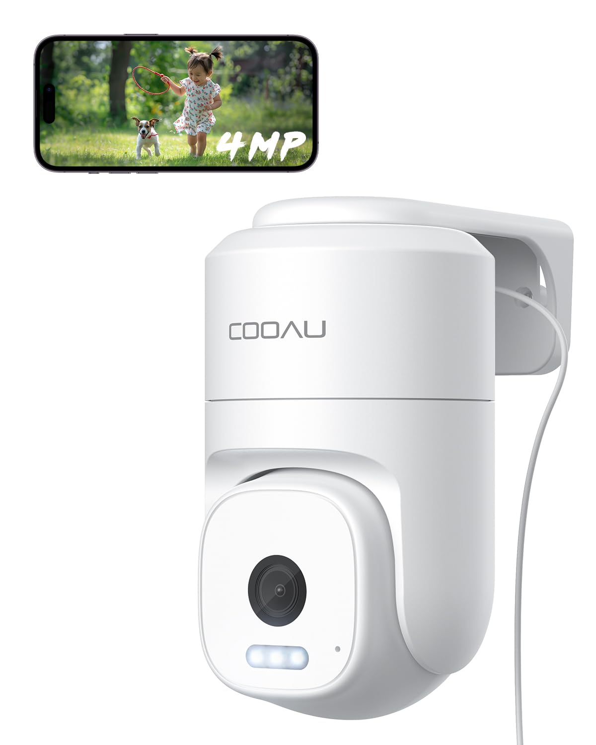 Amazon.co.jp: 【24時間全日録画・自動追尾】COOAU 400万高画素 防犯