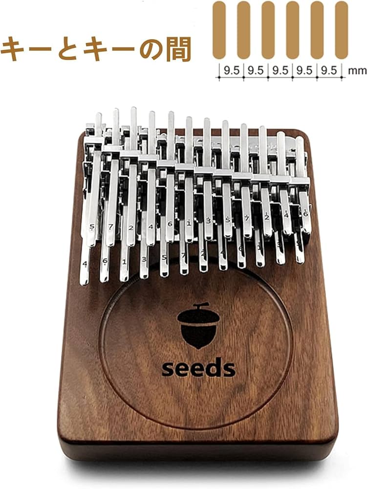 Amazon | seeds カリンバ 24キー 親指ピアノ 初心者セット (2段式で