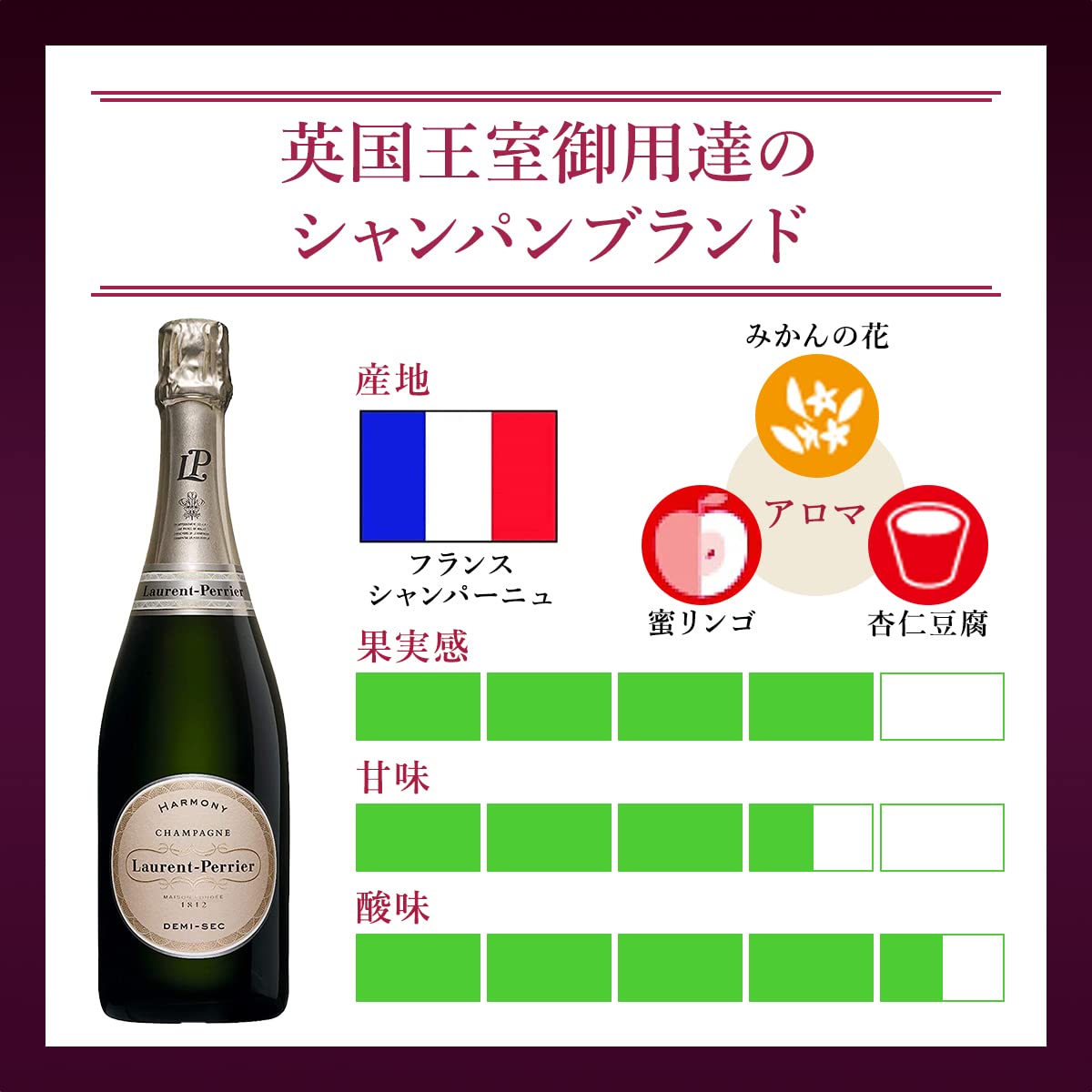 Amazon.co.jp: 【英国王室御用達のシャンパン】 ローラン・ペリエ ドミ