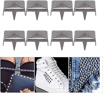 Amazon.com: Rivets,100 Pcs 9 mm Brass Copper Pyramid Studs 4 Prong