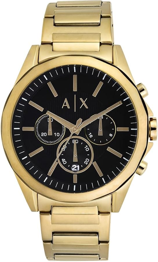 Amazon.com: Armani Exchange A｜X Men's Chronograph Gold-Tone