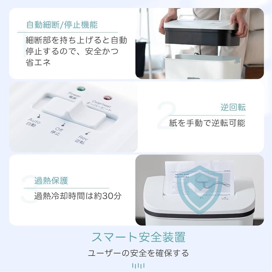 Amazon.co.jp: Gulcircle シュレッダー 電動 家庭用 静音: 業務用