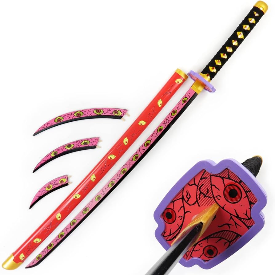 Amazon.co.jp: MEZONSIN 鬼滅の刃 日輪刀 黒死牟 コスプレ道具刀 武器