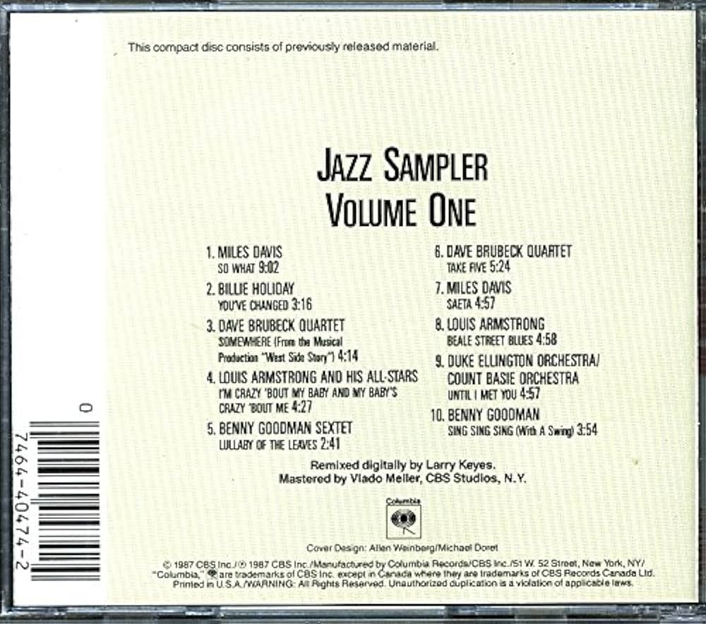 Davis, Holiday, Brubeck, Goodman, Columbia Jazz Masterpieces - Vol