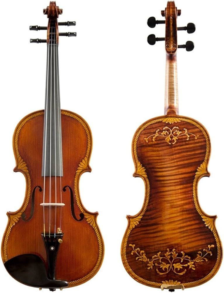 Amazon.co.jp: 彫刻されたバイオリン4/4,3 / 4,1 / 4,1 / 2,1 / 8は