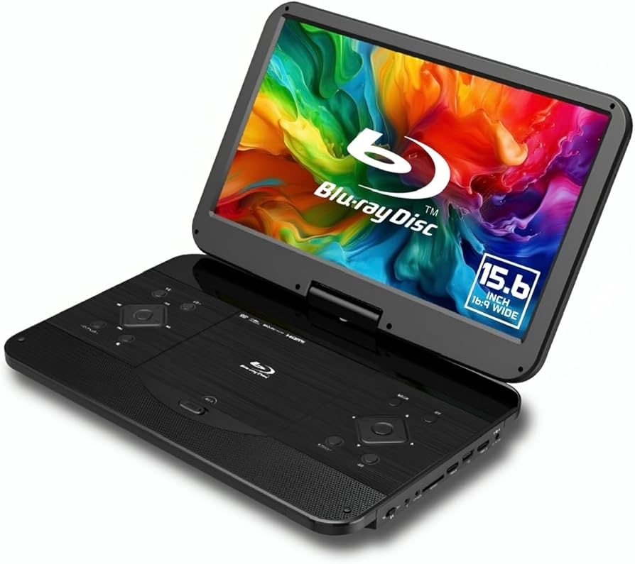 Amazon | 15.6インチ ポータブルブルーレイプレーヤー BD/DVD/USB/SD