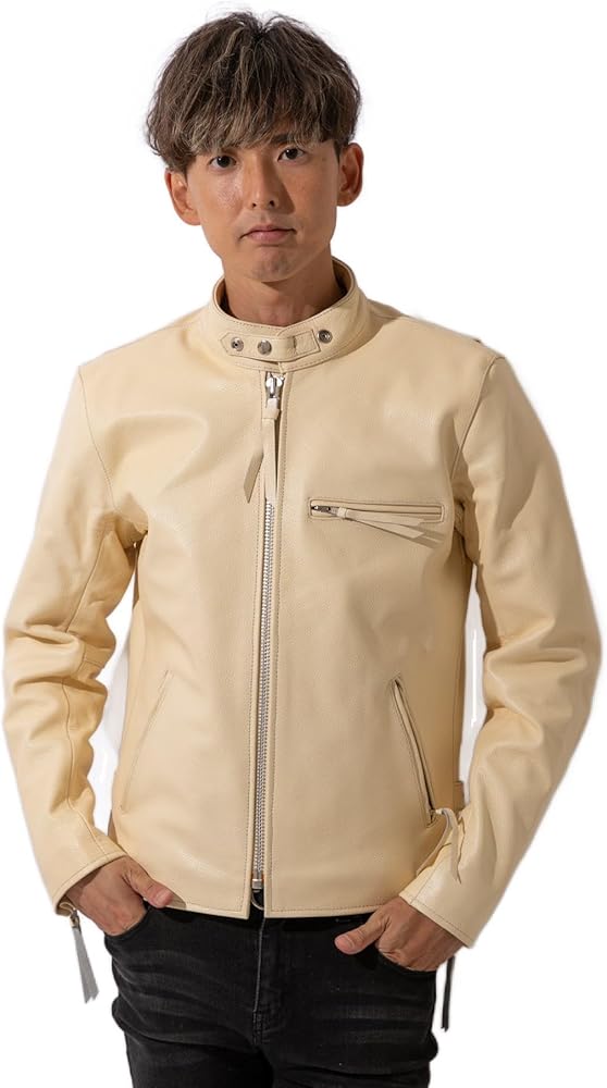 Amazon | フリーダムレザー 革ジャン バッファローレザー メンズ