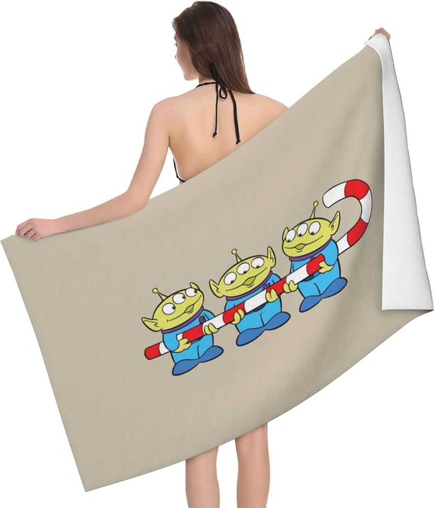 Amazon｜人気 リトルグリーンメン (2) マイクロファイバー バスタオル