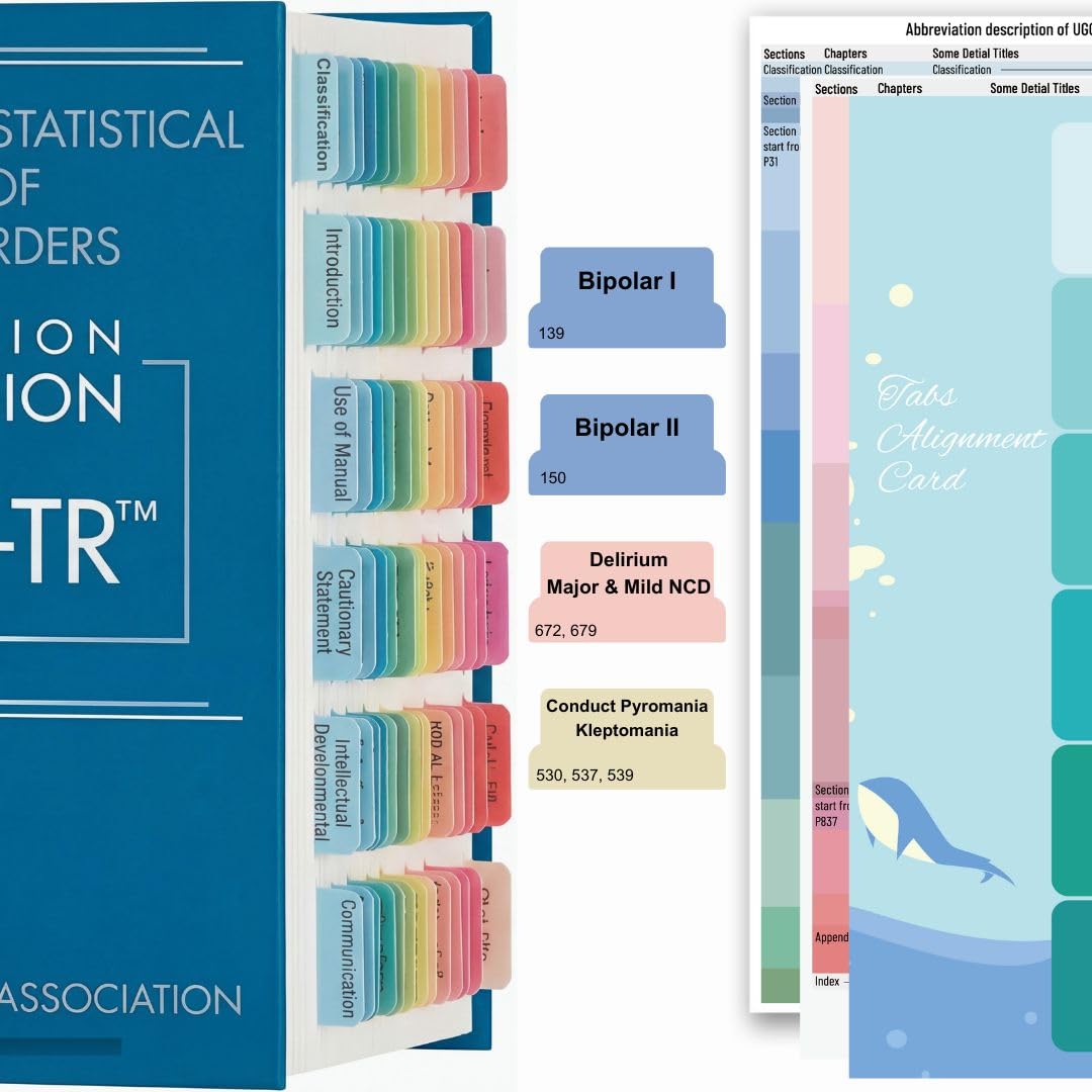 DSM 5 TR Tabs, indice per DSM-5-TR Manuale diagnostico e