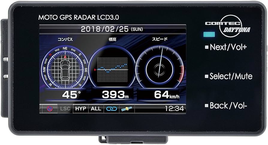 Amazon | デイトナ(Daytona) バイク用 レーダー探知機 液晶表示