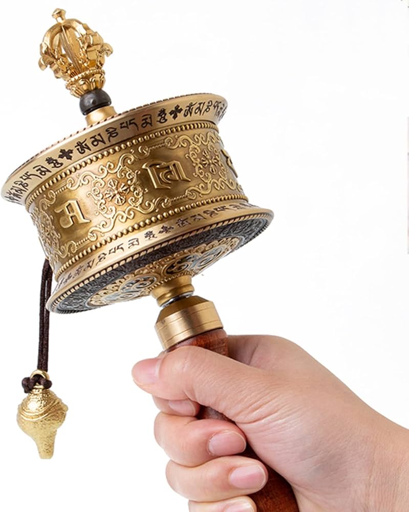 Amazon｜手持ちマニ車仏教マニ車チベット仏教マニ車真鍮チベットマニ車