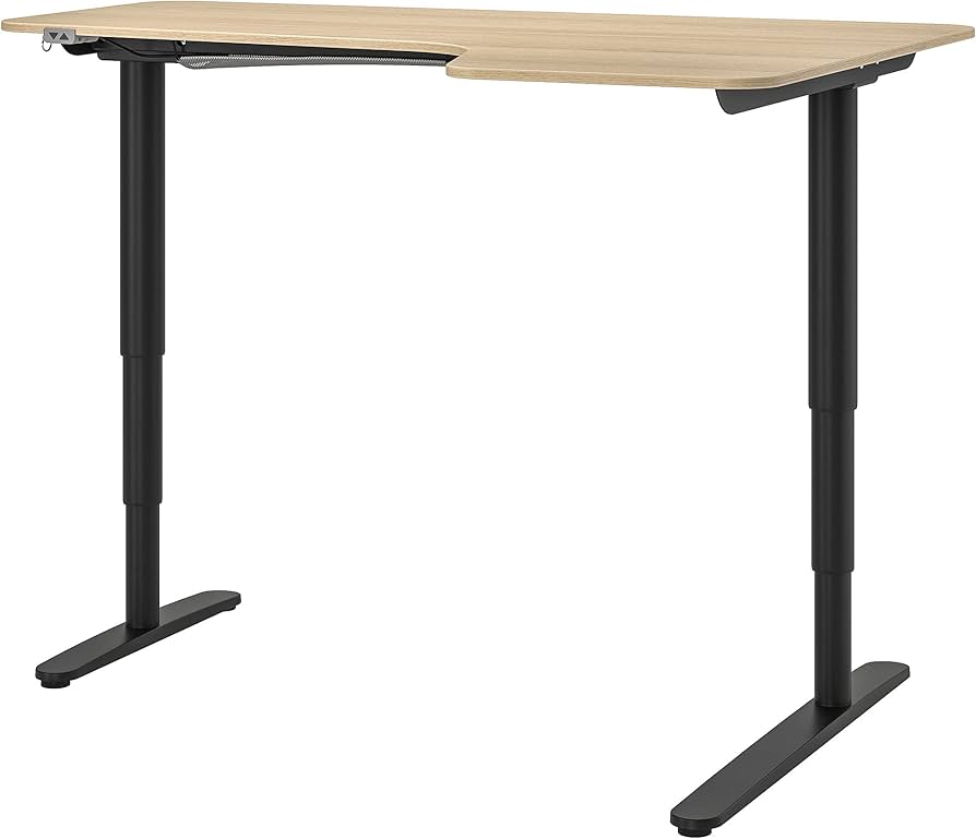 Amazon.co.jp: IKEA BEKANTコーナーデスク右座り/スタンド、160x110cm