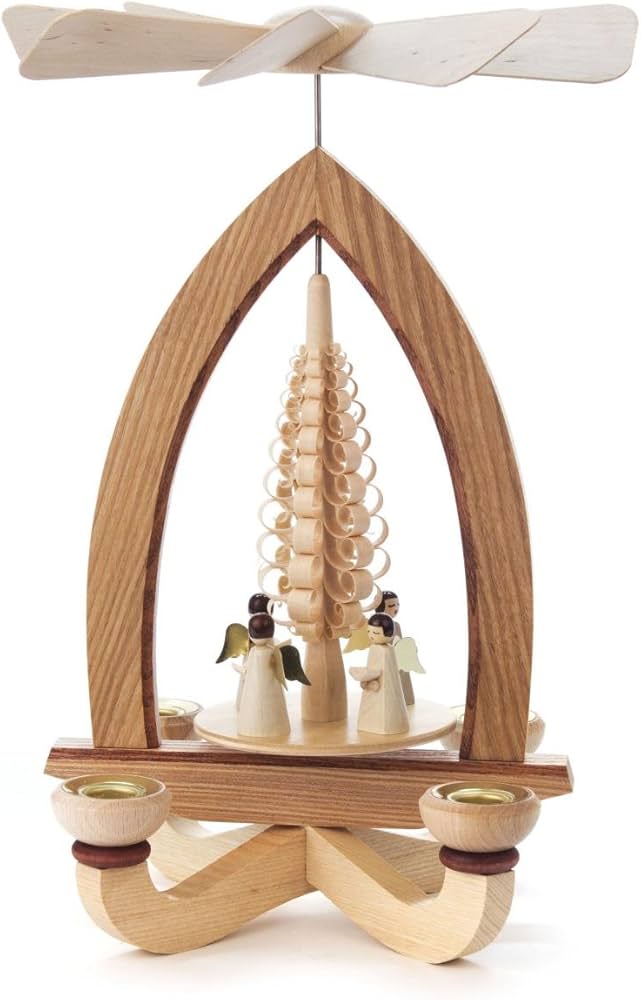 Amazon.co.jp: エンジェル合唱団クリスマスピラミッド、航海木製仕上げ