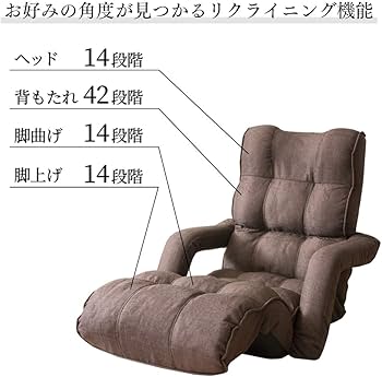 Amazon｜アイリスプラザ 座椅子 リクライニング 肘付き座椅子 背もたれ