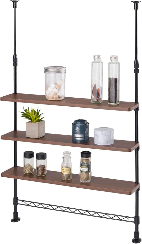 Amazon｜ドウシシャ 3段 突っ張り 調味料ラック スパイスラック 卓上