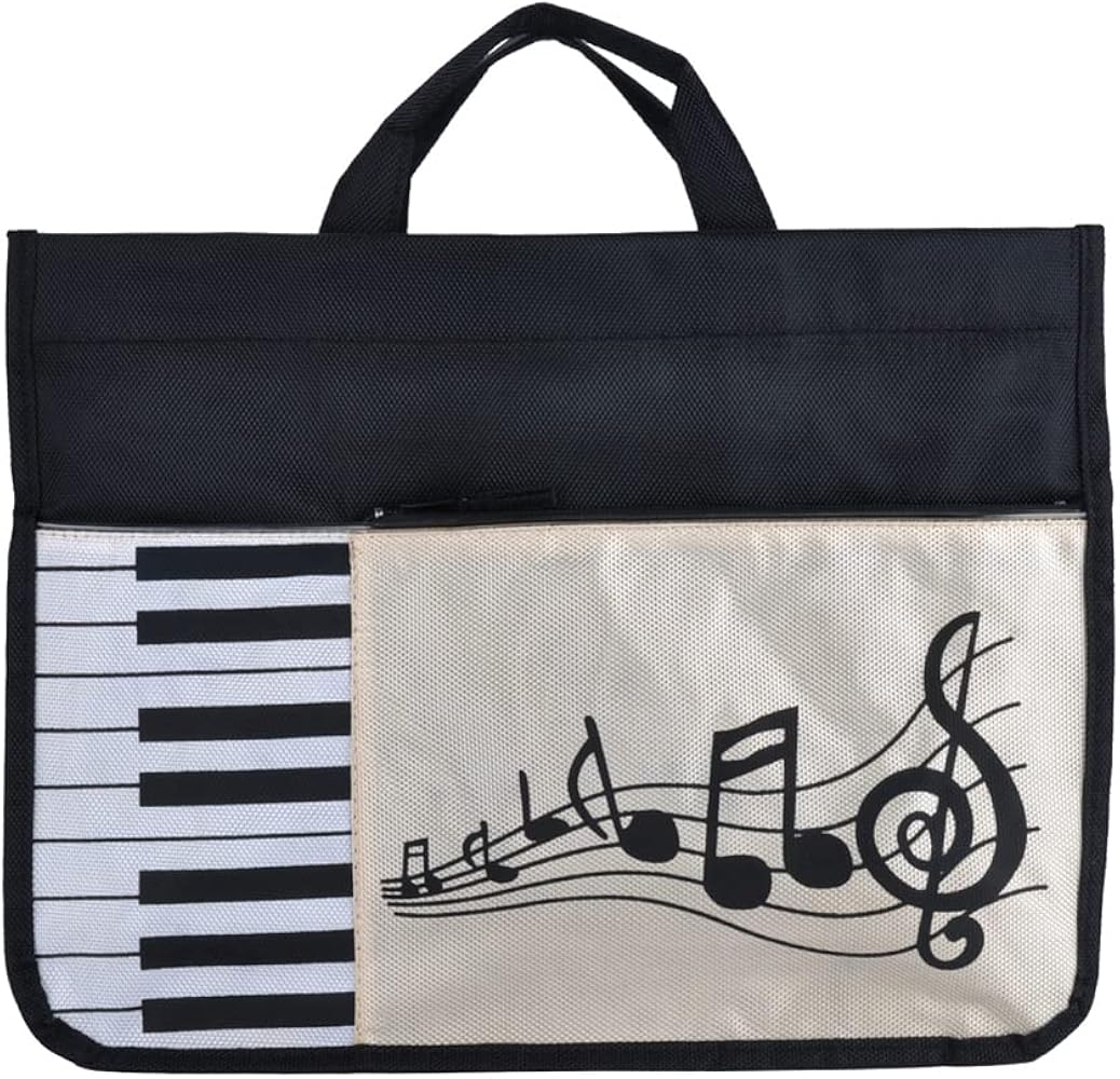 Amazon.co.jp: ピアノレッスンバッグトートバッグ縦型トートバッグ