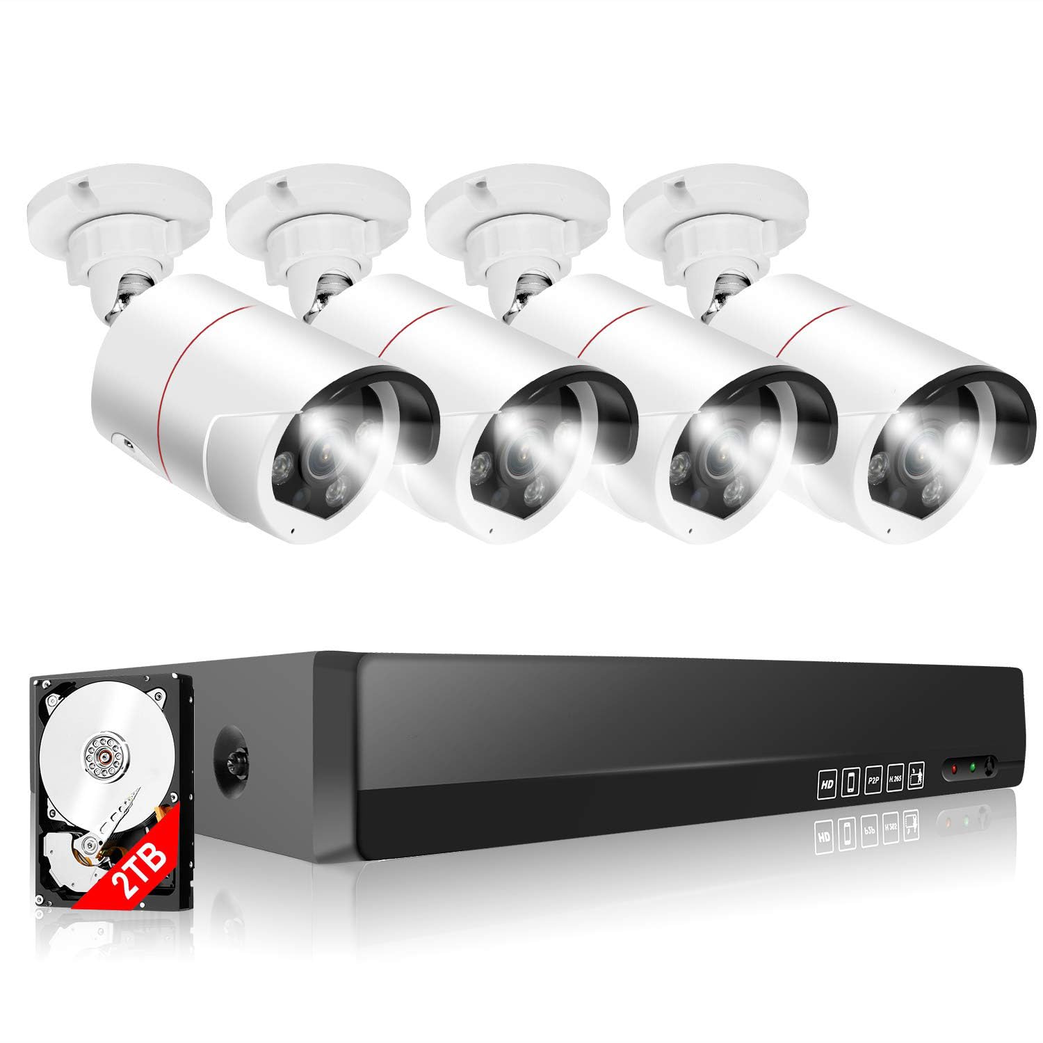 Amazon.co.jp: 【金属製500万画素・双方向通話】 YESKAMOO 防犯カメラ