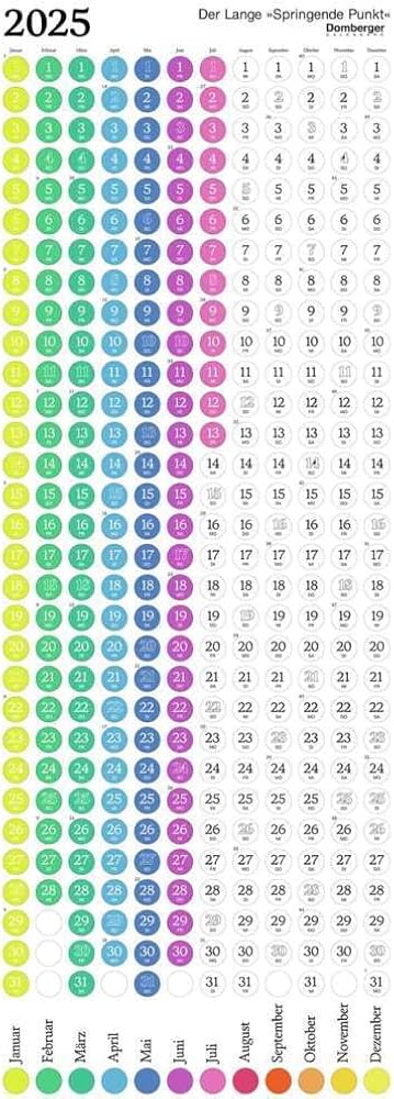 Domberger Calendars - The Long Jumping Dot: The Original White