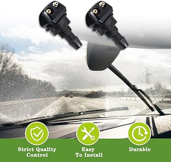 2 PCS Front Windshield Washer Nozzle, Universal Front Windshield