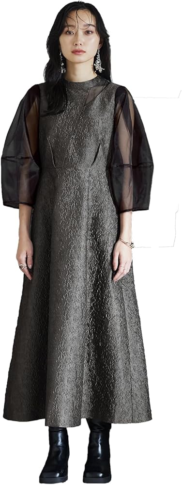 Amazon | [ルイ ルエ ブティック] シアー ランタンスリーブ ふくれ