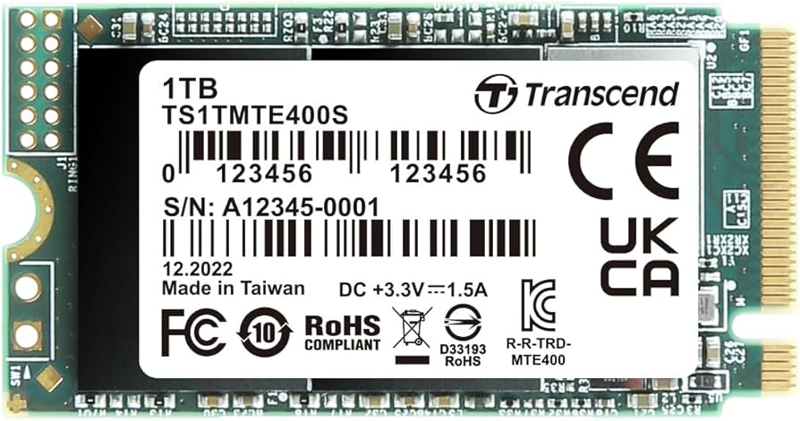 Amazon.com: Transcend 1TB MTE400S M.2 2242 PCIe Gen3x4 SSD
