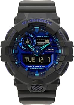 Amazon.com: Mens G-Shock Virtual Black Metallic Analog/Digital
