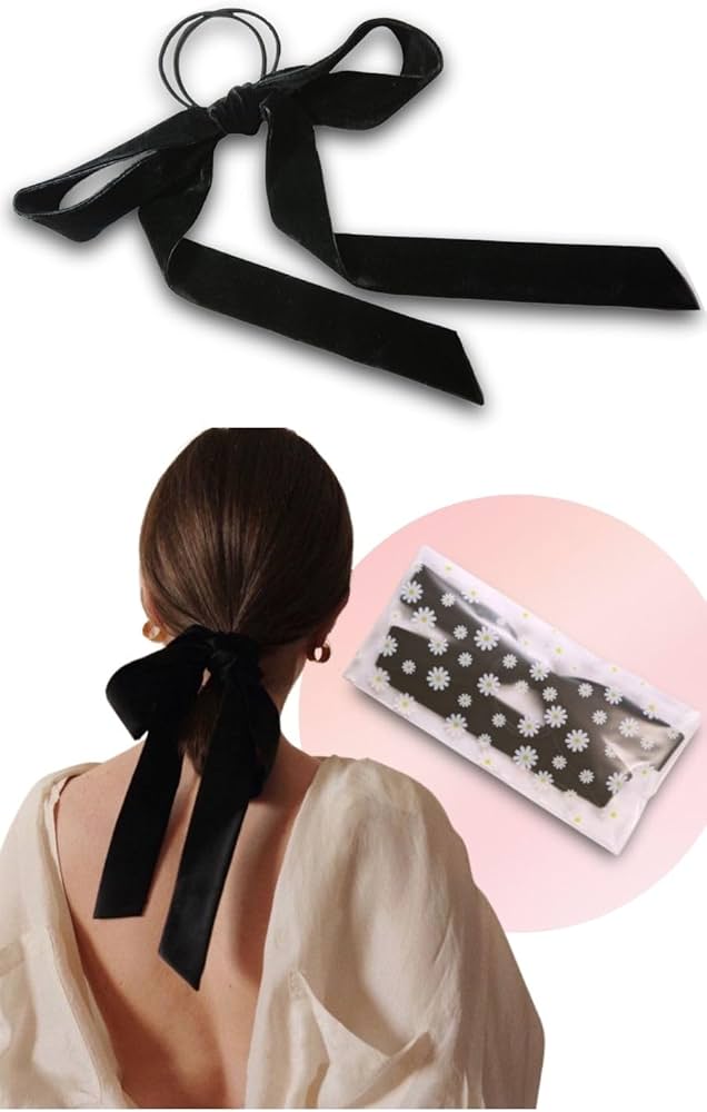 Amazon.co.jp: Edges42 ベロア リボン ベロアリボン 黒 生地 バレッタ