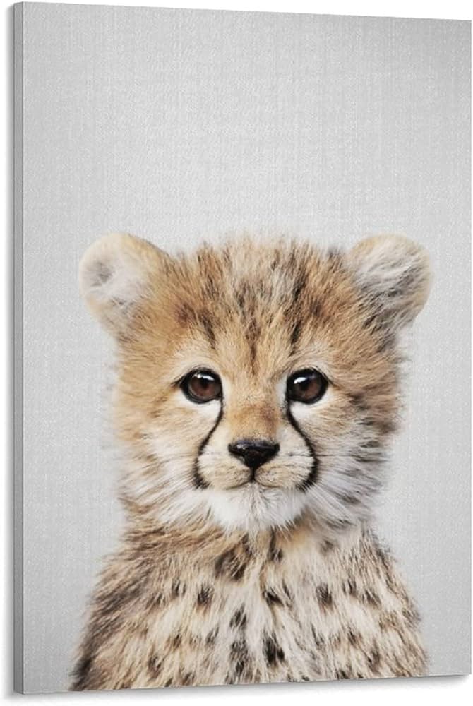 Amazon｜かわいい動物赤ちゃんチーターカラフルなモダンなスタイルの