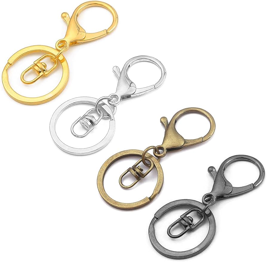 Amazon | ナスカン 二重リング 回転カン 68mm 5個 キーホルダー 金具