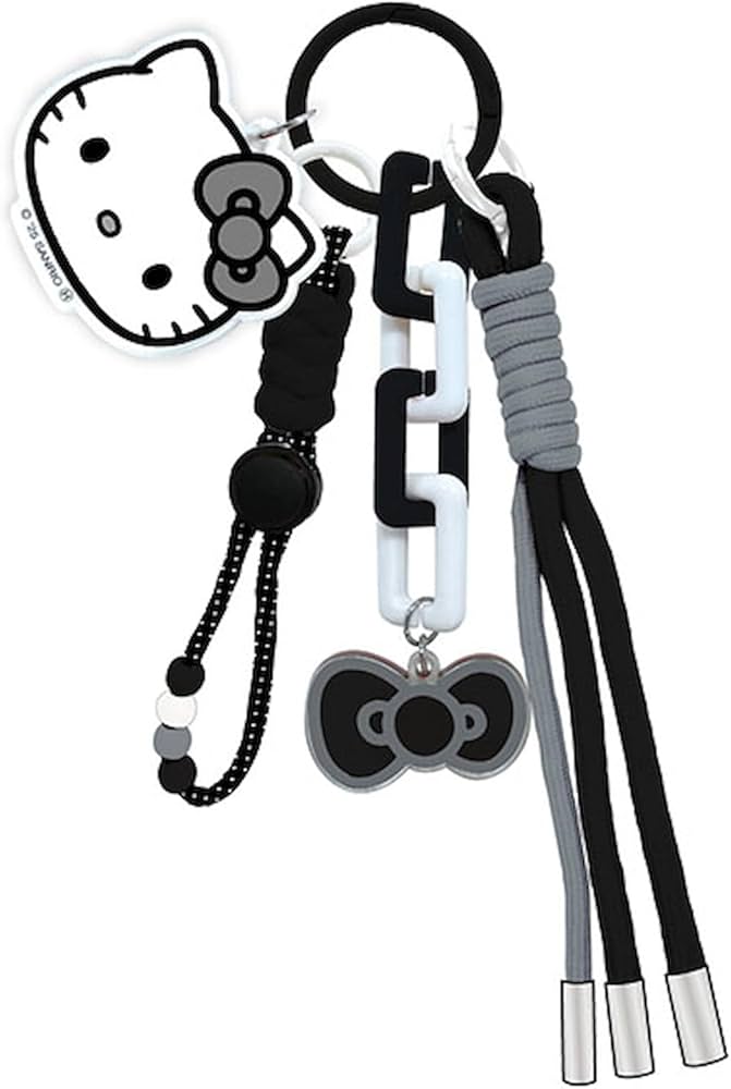 Amazon | ケイカンパニー ハローキティ ストラップチャーム モノクロ