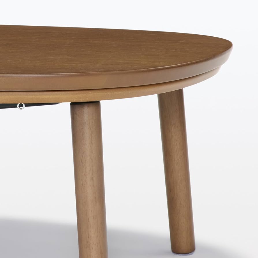 Amazon | 無印良品 楕円こたつ ダークブラウン 幅130×奥行75×高さ37cm