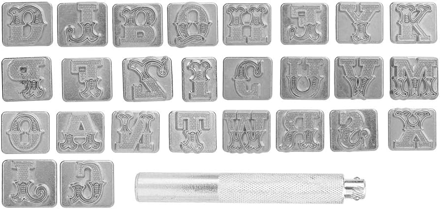 Amazon.co.jp: 26個 レザークラフトツール レザースタンプ