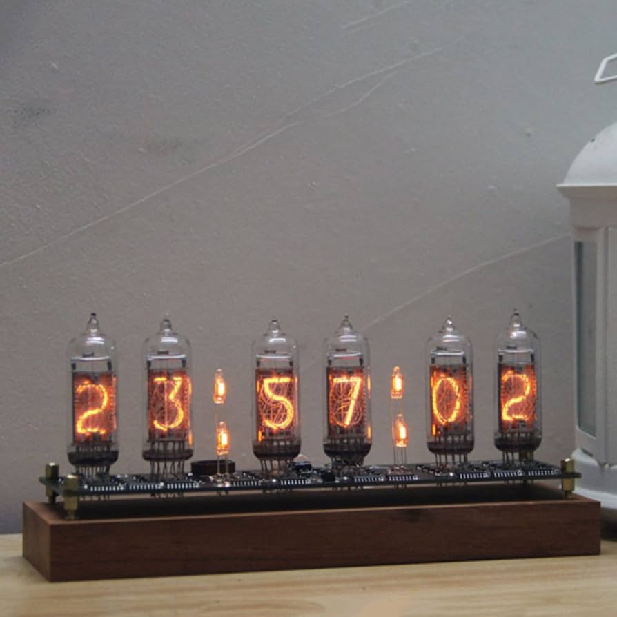 Amazon.co.jp: ニキシー管時計、IN-14手作りニキシー管時計、電源オフ