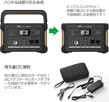 Amazon.co.jp: JVCケンウッド ポータブル電源 BN-RB62-C 充電池容量
