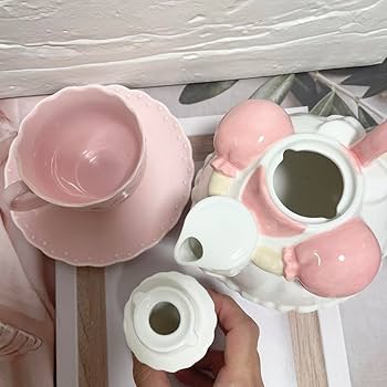 Amazon.co.jp: マロンクリーム ティーポット カップ＆ソーサー セット