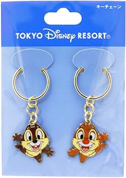 チップとデール ピエロ バッジつきキーチェーン チップとデール ピエロ