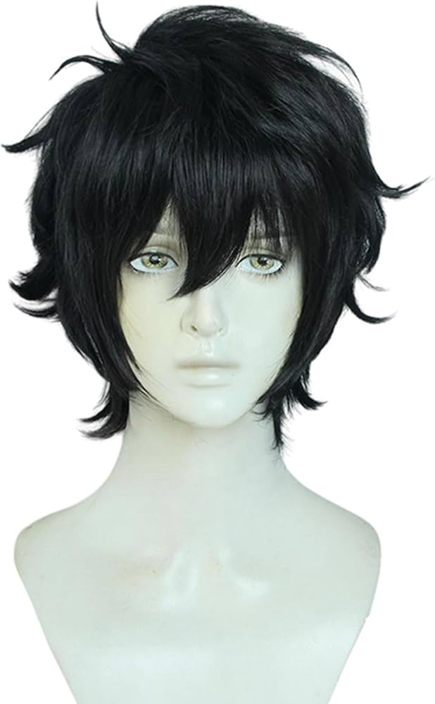 Amazon.co.jp: 松田陣平 コスプレウィッグ 黒髪 メンズウィッグ かつら