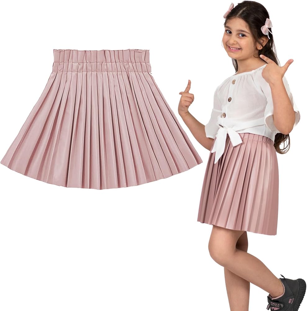 Amazon.com: MODERN ASIR Pu Leather Skirts for Girls Kids & Teen