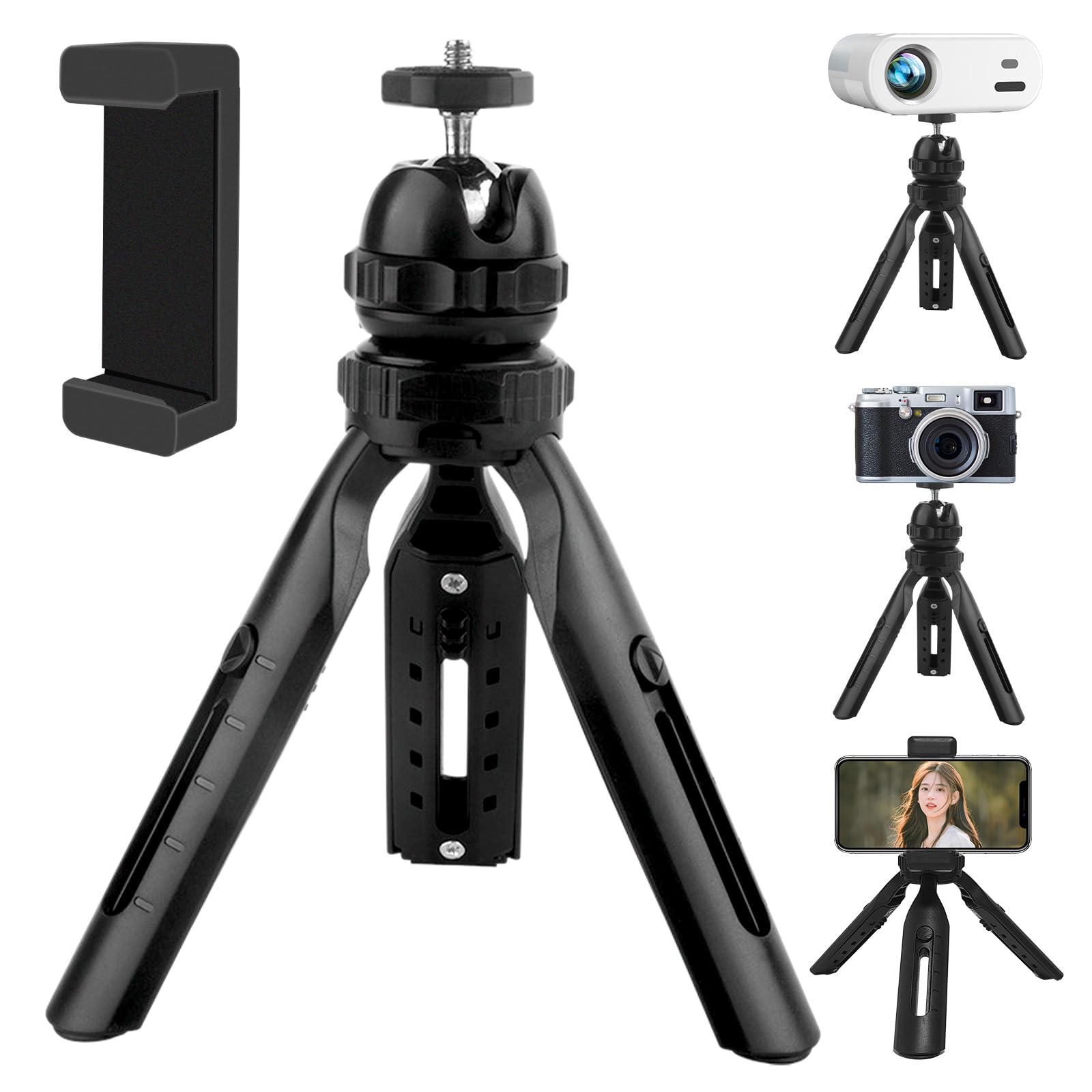 Amazon | YOWHICK 三脚 プロジェクター/カメラ適用 1/4インチM6規格 5