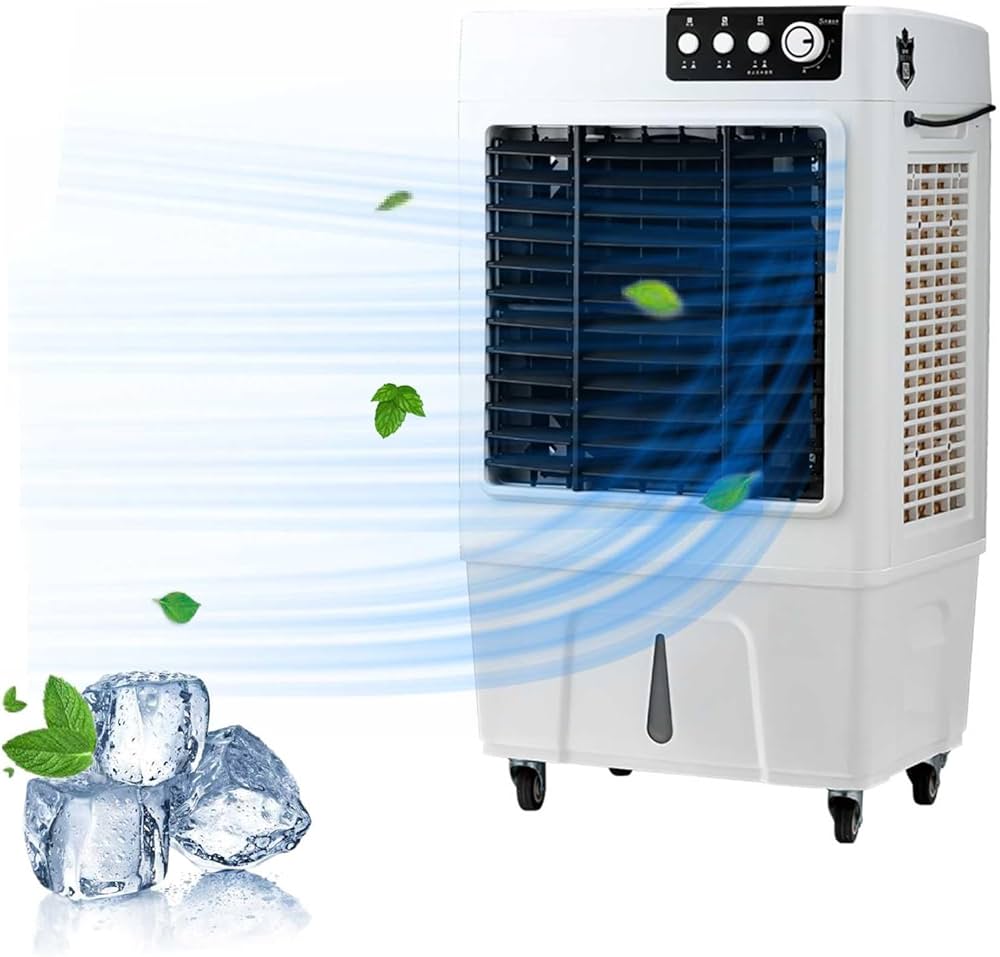 Amazon | ZAPJQL 業務用 大型冷風扇 冷風機 90W気化式送風機 風量