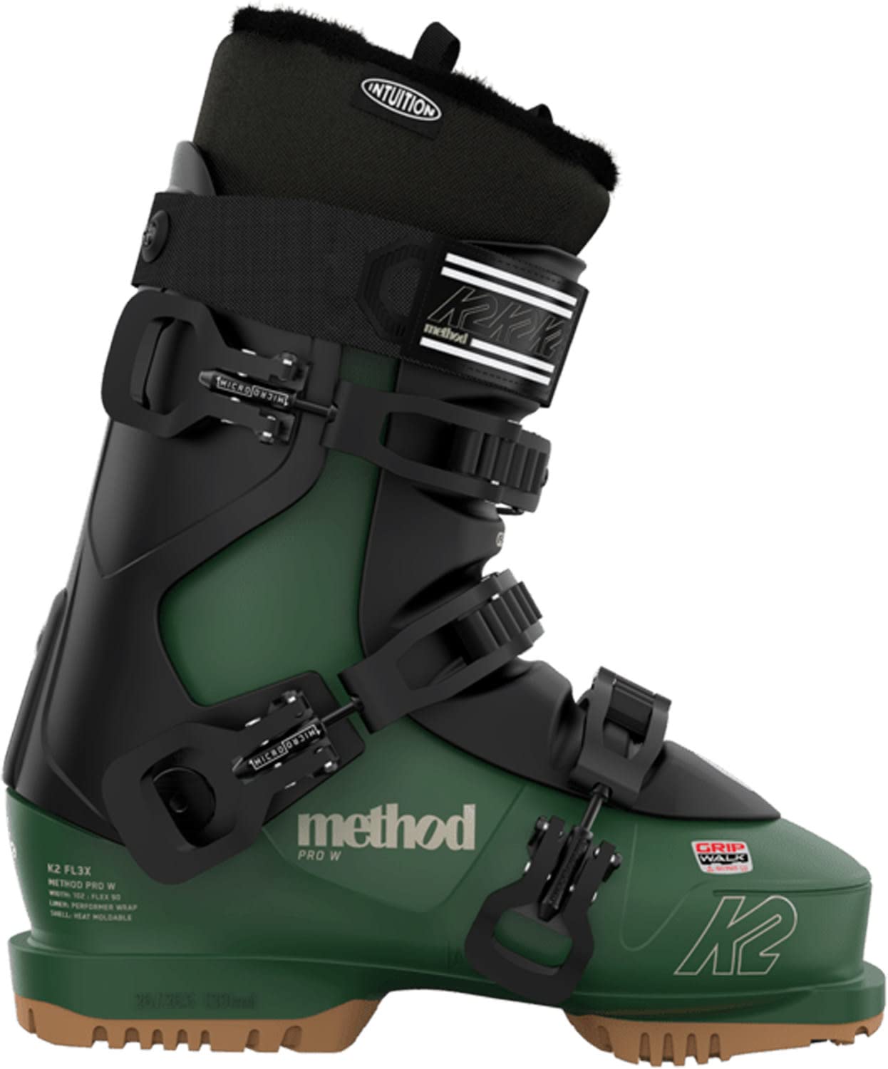 Amazon.com : K2 Method Pro Womens Ski Boots Green/Black 8.5 (25.5