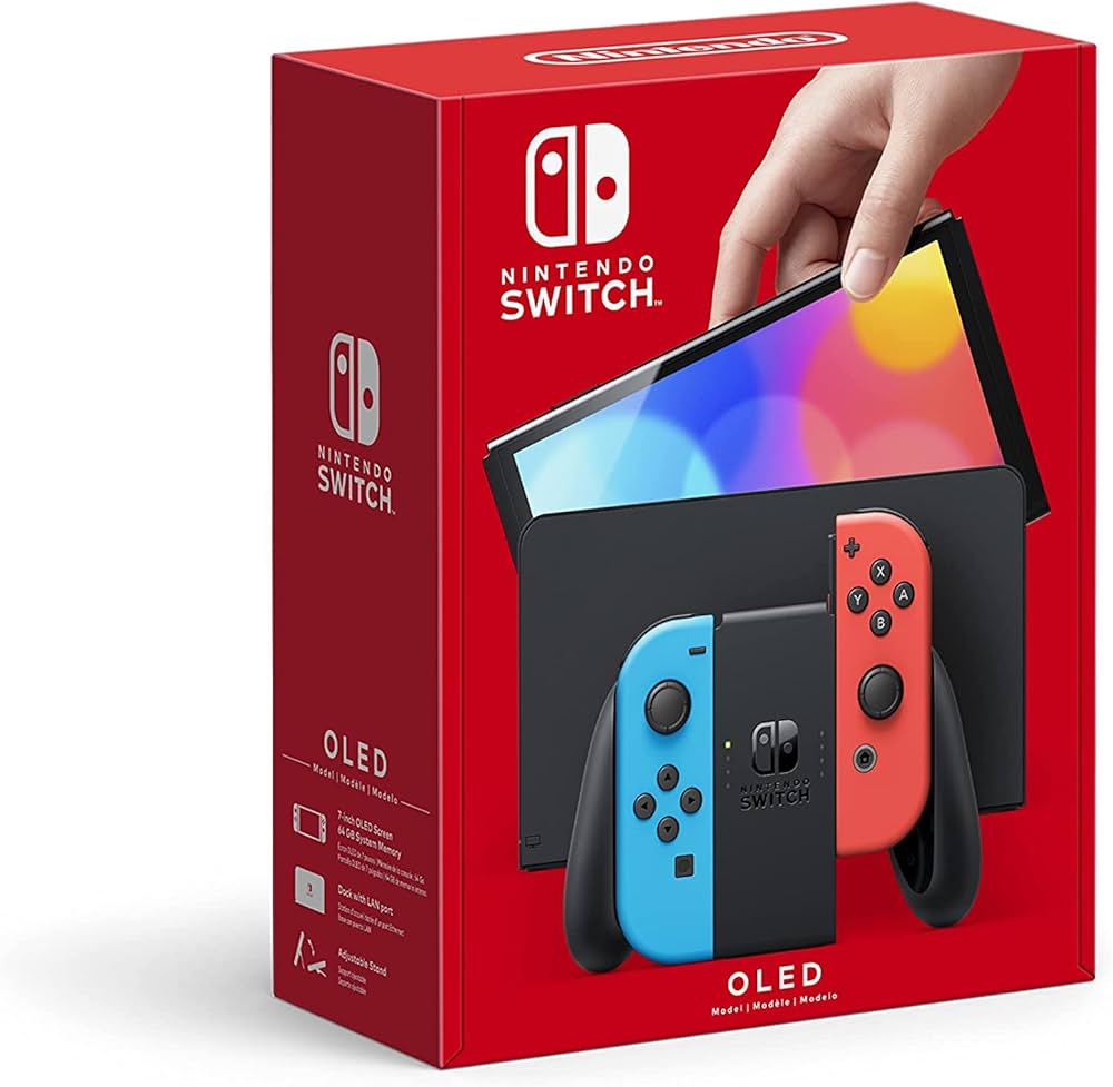 Amazon.com: Nintendo Switch – OLED Model w/Neon Red & Neon Blue