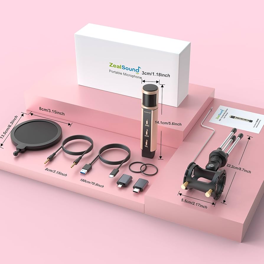 Amazon.co.jp: ZealSound 【新版2024】コンデンサーマイク ASMRマイク