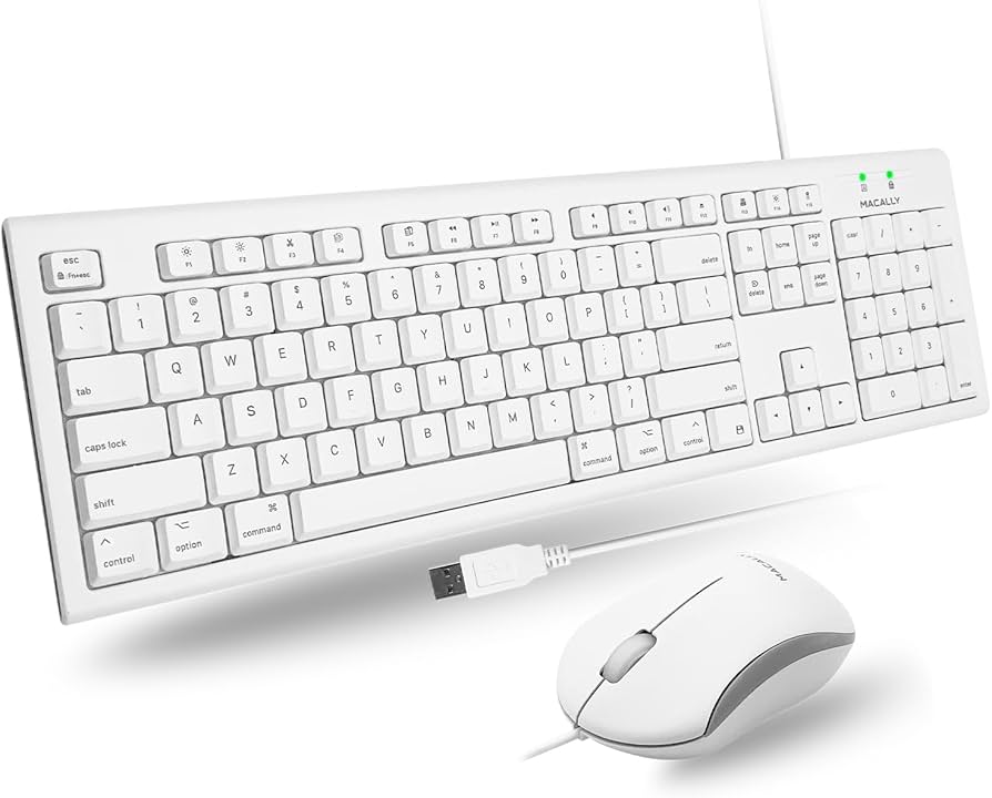 Amazon.com: Macally Full Size USB Wired Mac Keyboard and Mouse