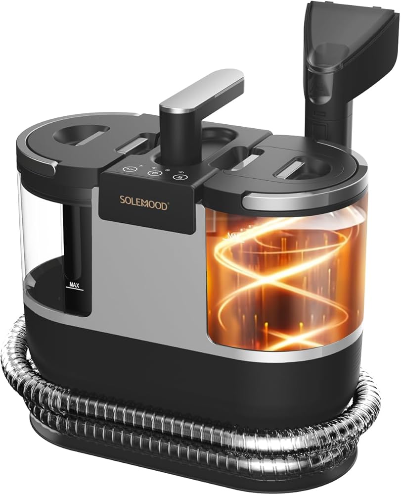 Amazon | 【100℃高温蒸気×16000Pa超強吸引力】SOLEMOOD カーペット