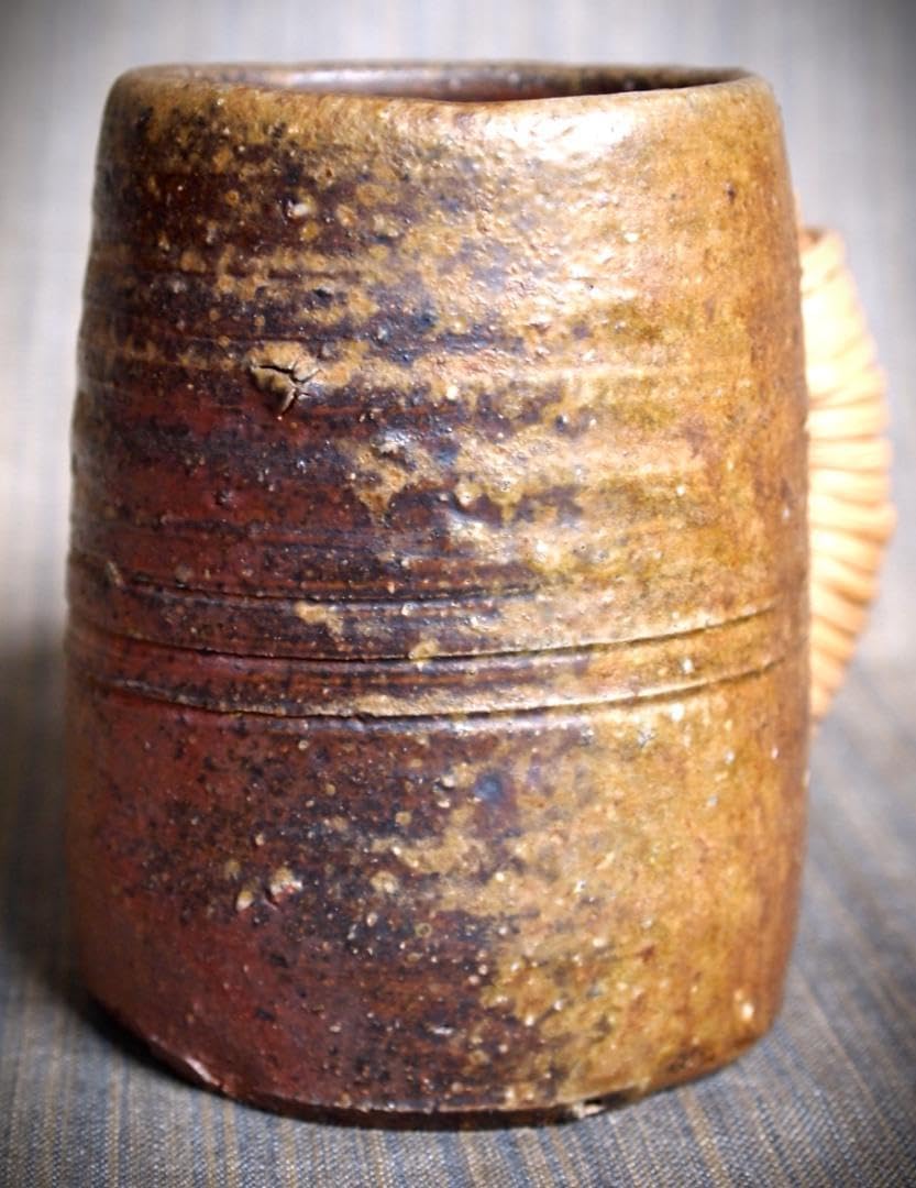 金重晃介 師＆父：人間国宝 金重陶陽 備前ビアジョッキ希少作☆金重