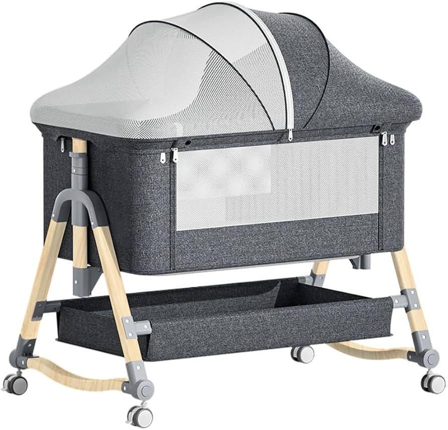 Amazon.co.jp: ベビーベッド 添い寝 折りたたみ ハイローベッド 高さ6